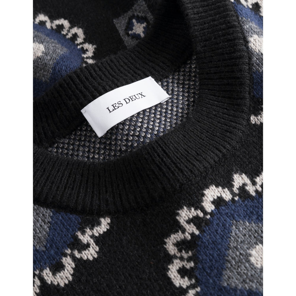 Køb Les Deux Kids Black/Blueprint Aro Paisley Roundneck Kids
