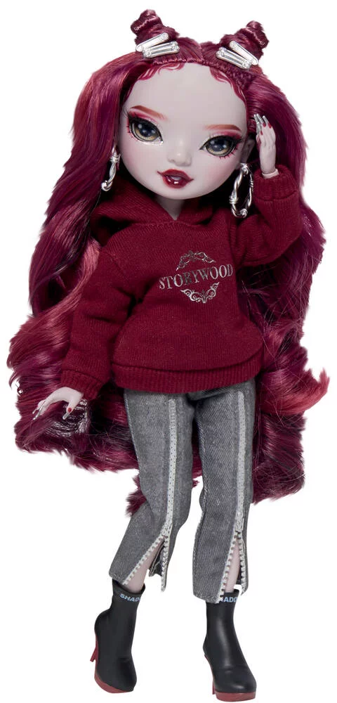 SHADOW HIGH - POUPEE MANNEQUIN  27 CM SCARLET ROSE - MARRON AVEC  COMPAGNON ET ACCESSOIRES