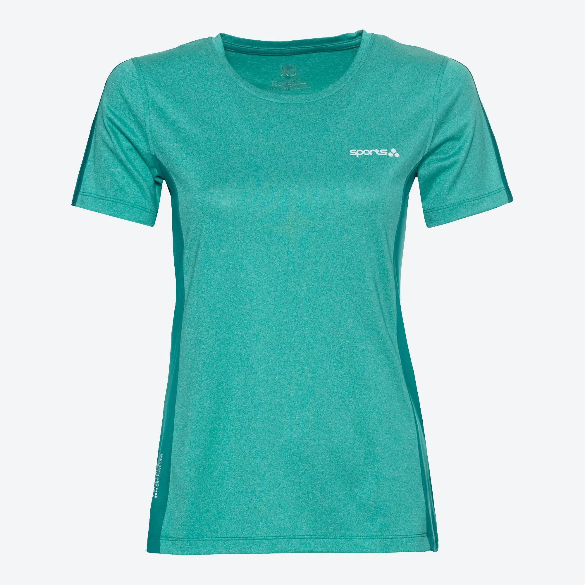 Damen-Fitness-T-Shirt mit seitlichen Einsätzen