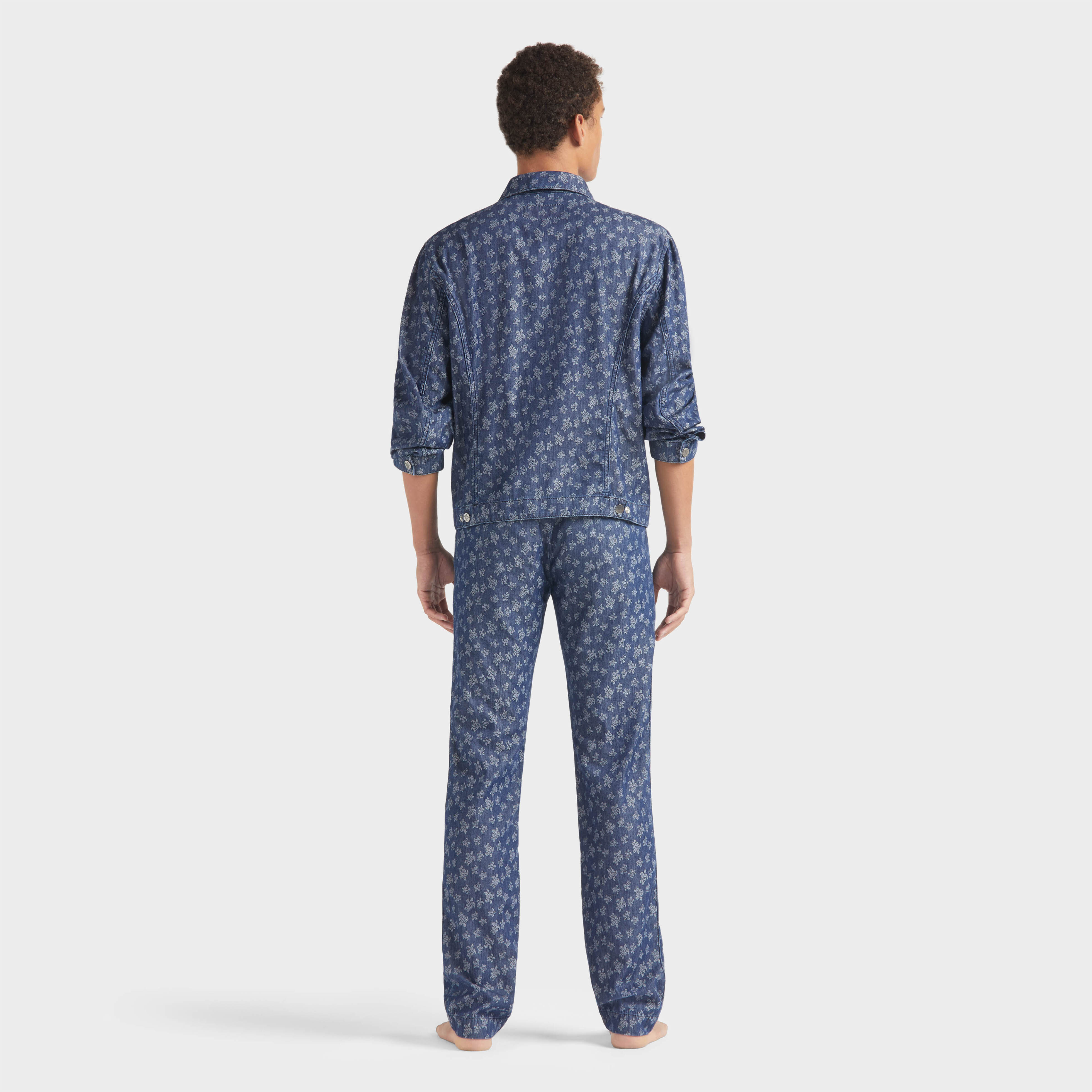 Veste en jean léger homme Ronde Des Tortues Jacquard