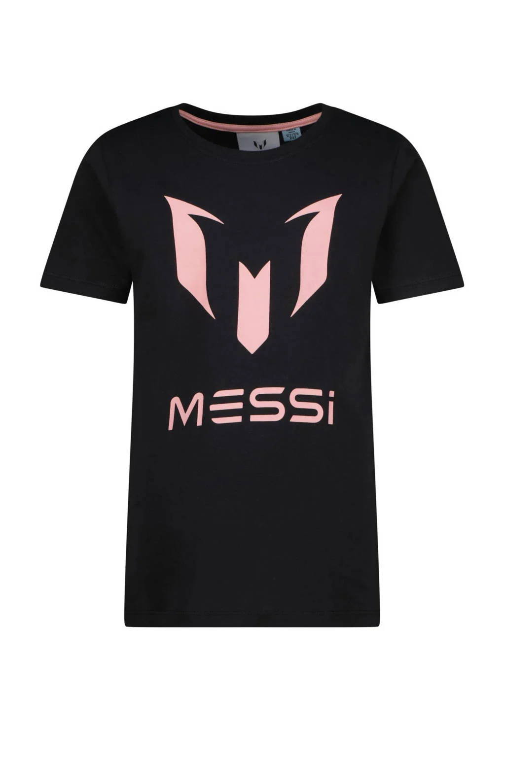 Messi T-shirt Miassi met logo zwart/lichtroze