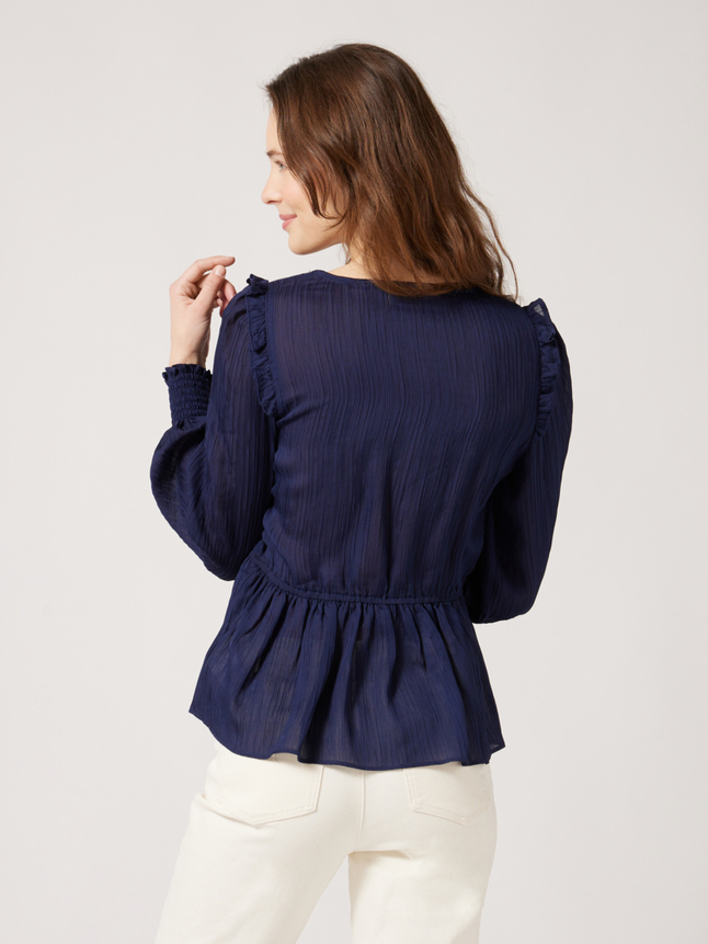 Blouse col v
