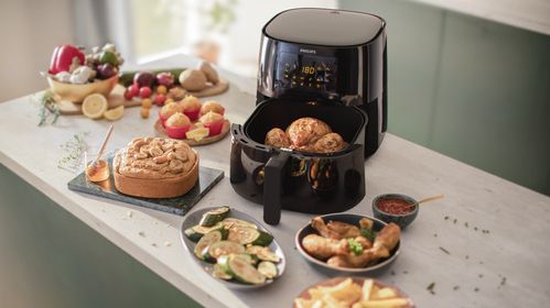 Philips - Airfryer XL - 6.2L - Zwart - Materiaal: Kunststof