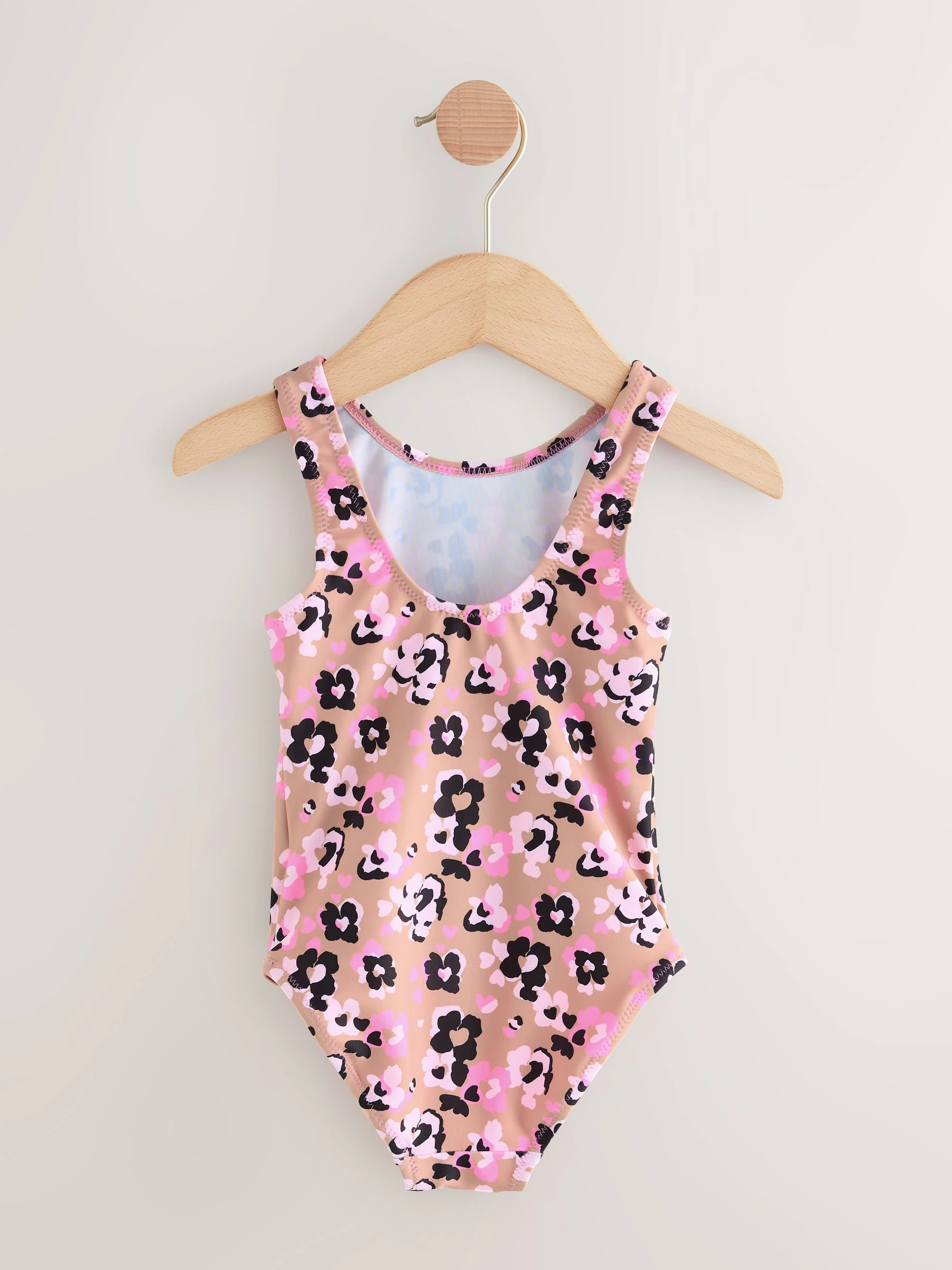 Roze met dierenprint - Badpak (3 mnd-7 jr)