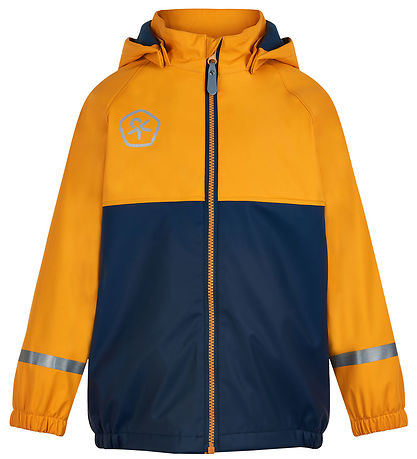 Color Kids Regnt?j m. Seler/Fleece - PU - Cadmium Yellow/Navy