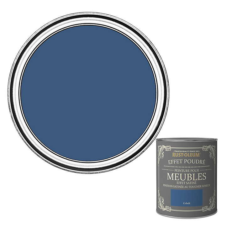 Peinture pour meubles Rust-Oleum cobalt effet poudré satin 125ml