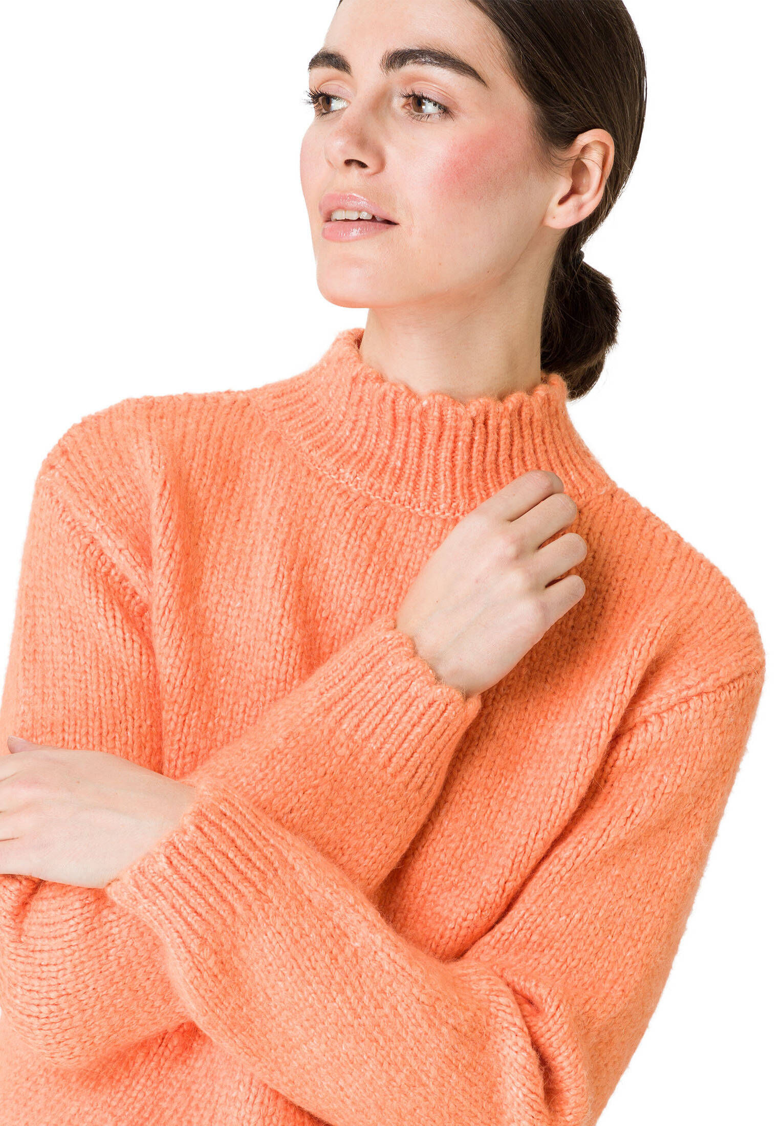 zero| Damen Pullover mit Stehkragen