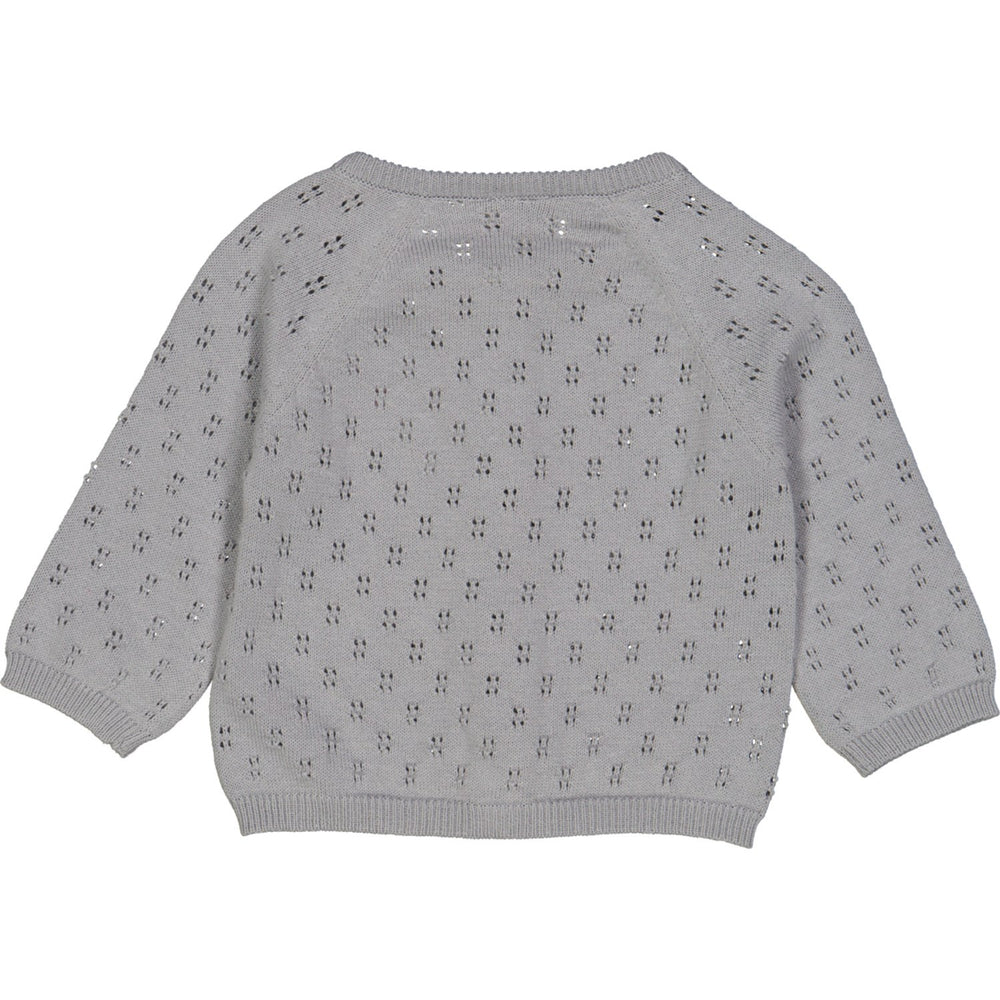 Køb Müsli Jasmin Blue Strik Pointelle Cardigan
