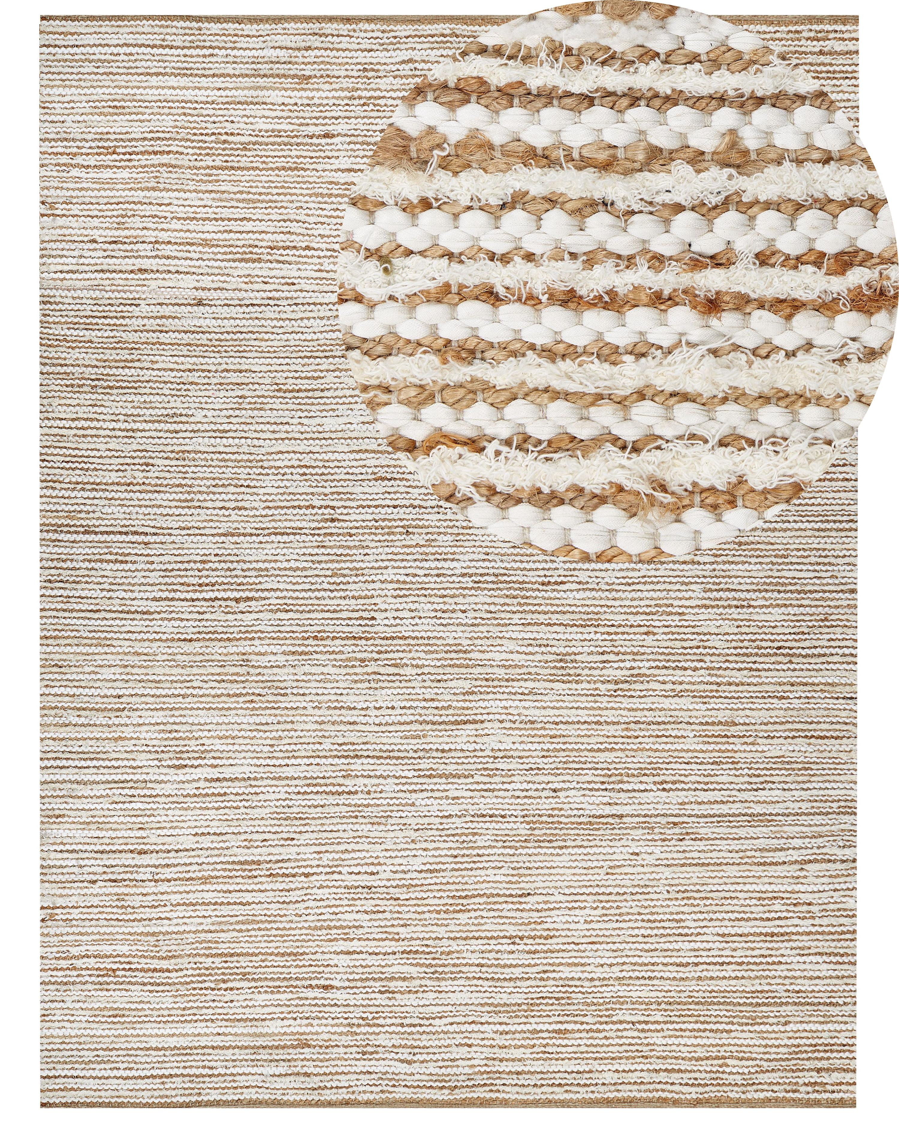Vloerkleed BARKHAN Beige 300 x 400 cm Katoen