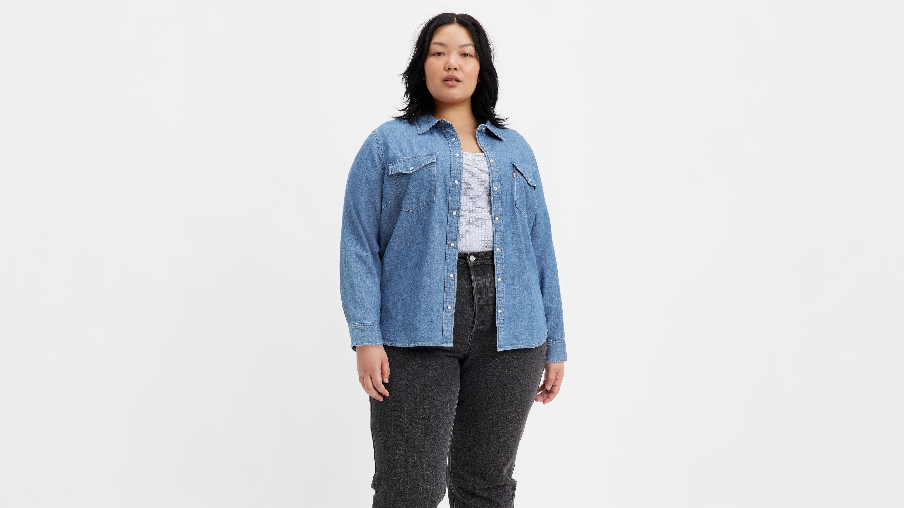 Chemise Western emblématique (Grandes tailles) - Going Steady 5 - Bleu