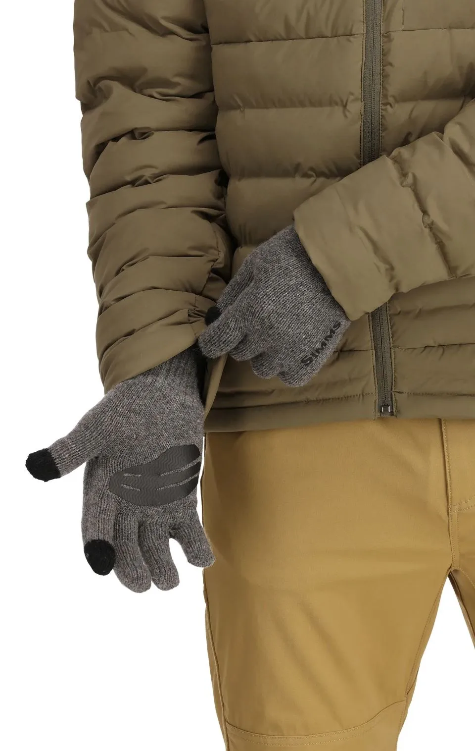 Simms Simms Wool Full Finger Glove Steel