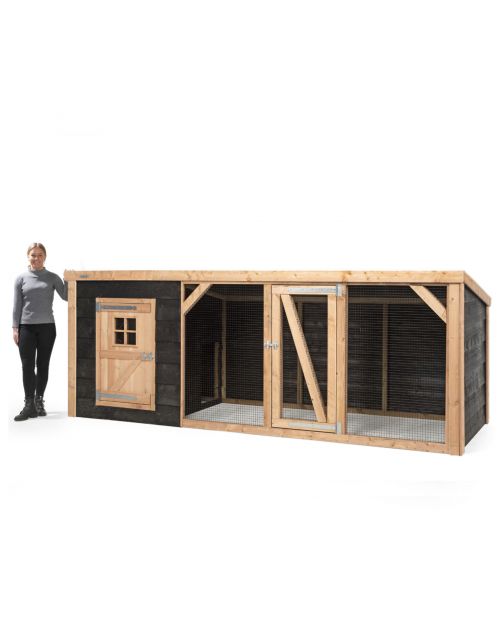 Voldux Dierenverblijf Milan Xl - Dierenverblijf - 342x130x132 cm Zwart