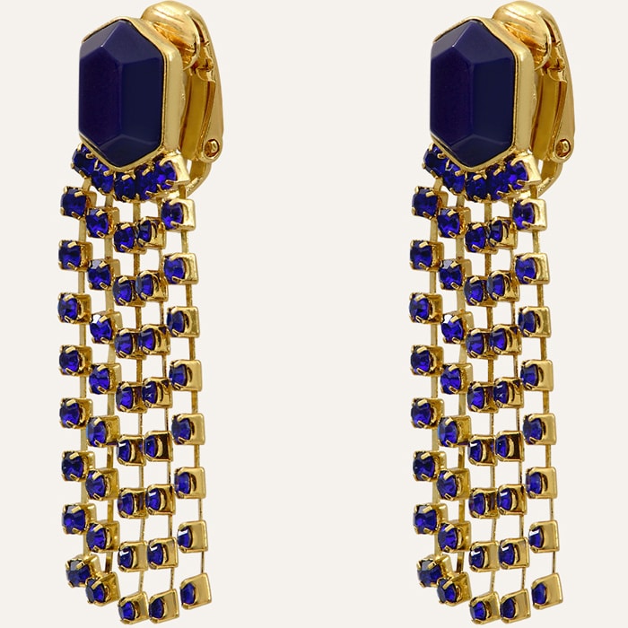 Boucles d'oreilles Sparkling - Métal doré & cristaux