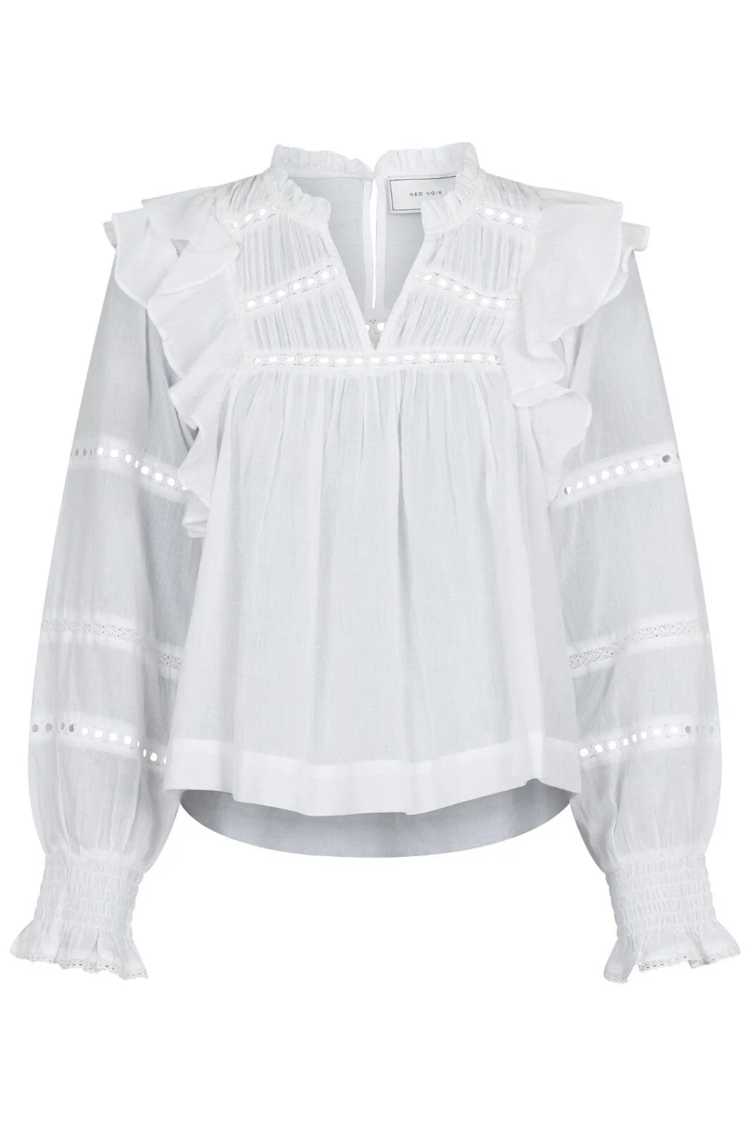 Neo Noir Aurika S Voile Blouse white