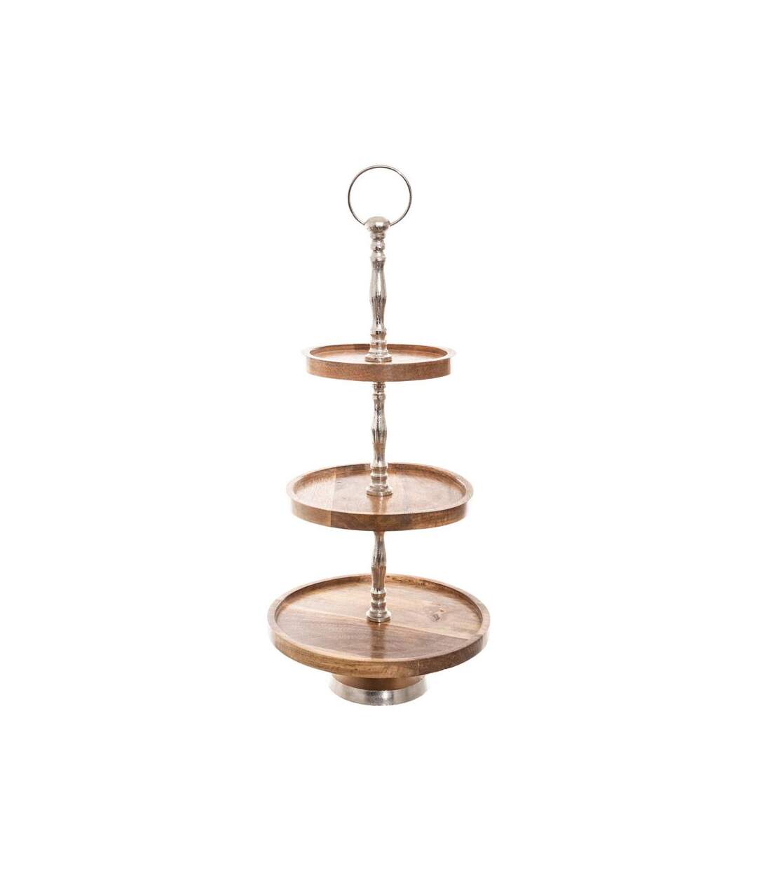 Serviteur 3 Niveaux Bois 62cm Naturel