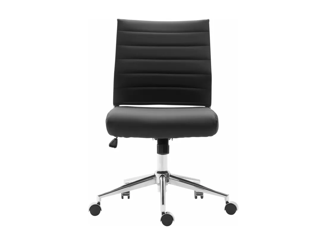 Chaise de bureau - Similicuir - Noir - Vinton