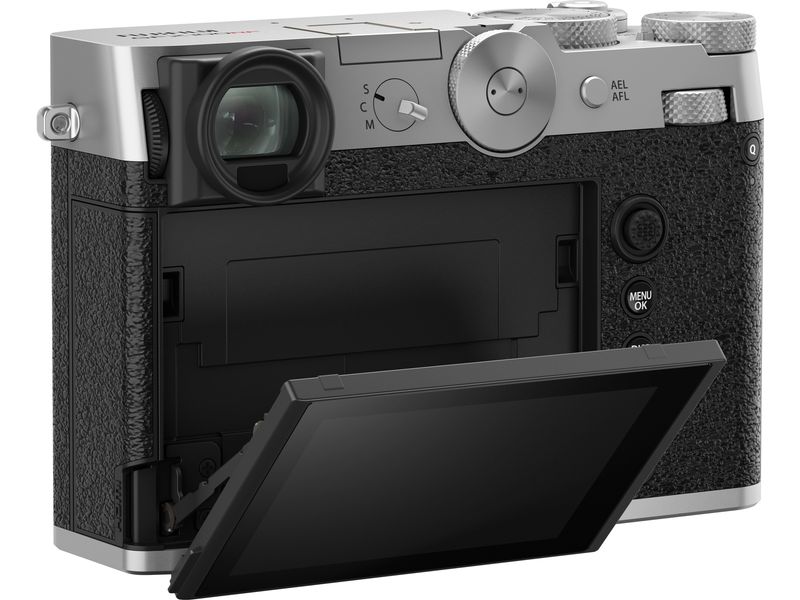 Fujifilm Fotokamera GFX 100RF Silber GFX-Kamera mit fest verbautem Objektiv und bringt die Mittelformat-Bildqualität in ein ultrakompaktes Design