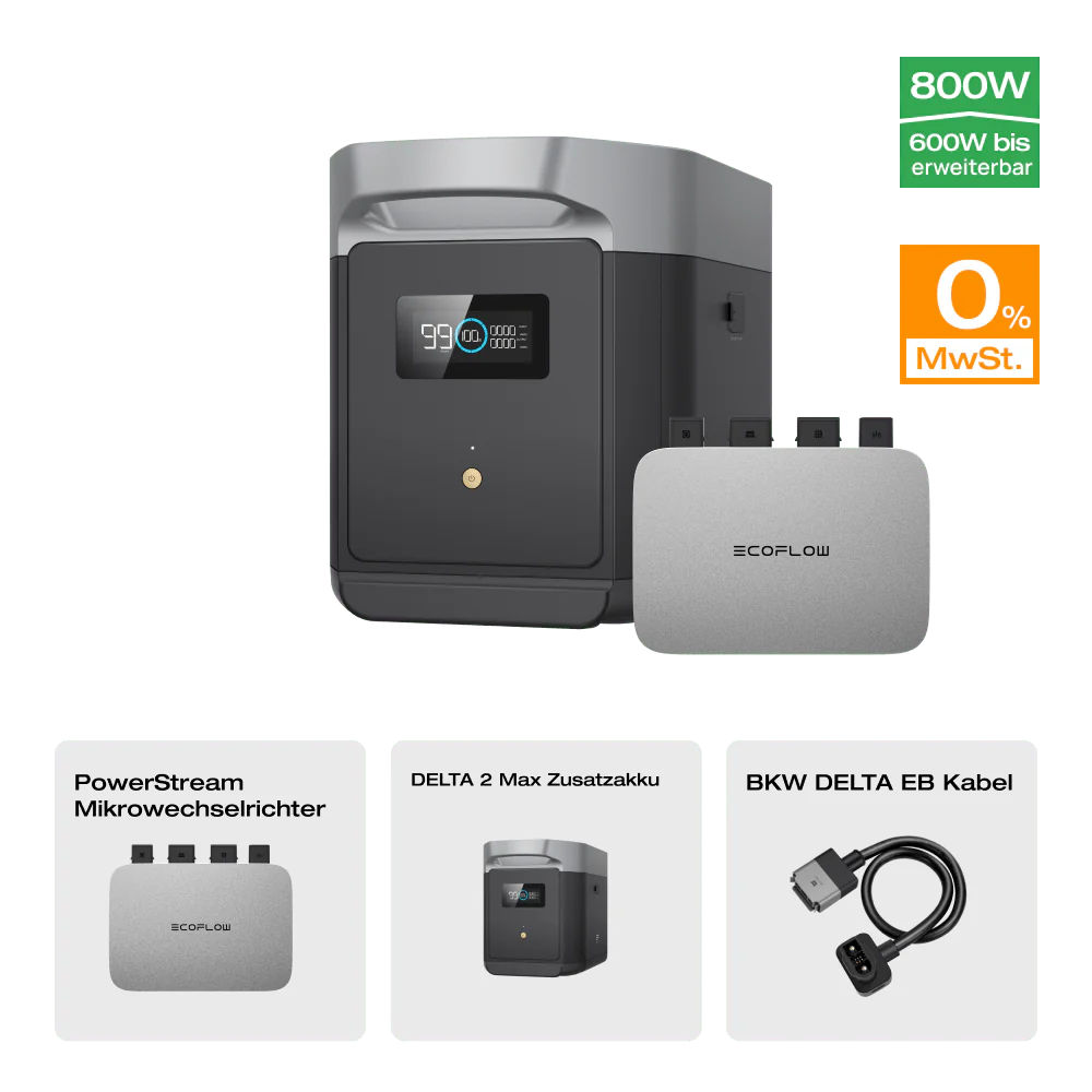 EcoFlow DELTA 2 Max Intelligenter Zusatzakku (Generalüberholt)