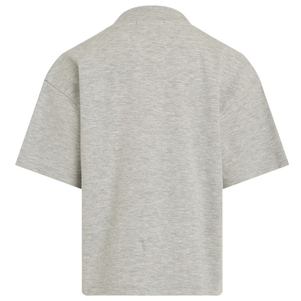 Køb Calvin Klein Light Grey Heather Stitch Monogram T-Shirt | Luksusbaby