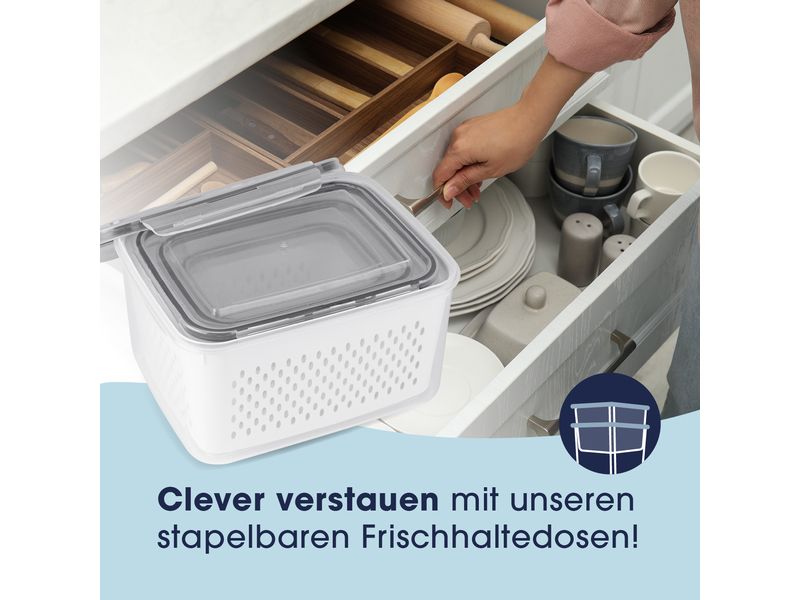 GOURMETmaxx Vorratsdose 12-teilig, 4 l, Weiss Frischhaltedosen