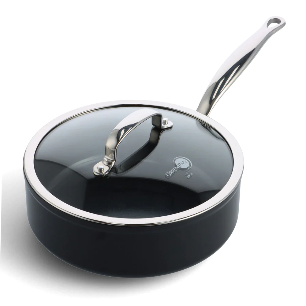 Sauteuse Barcelona pro 24 cm et son couvercle Greenpan