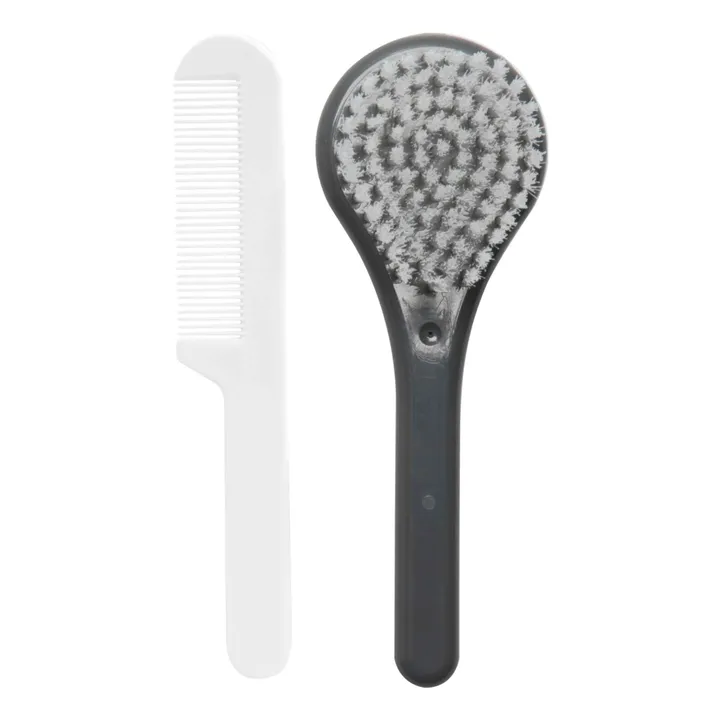 Luma Set coiffure brosse et peigne pour bébé | Gris foncé