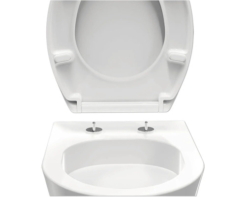 form&style Basilan witte toiletzitting met soft-close mechanisme