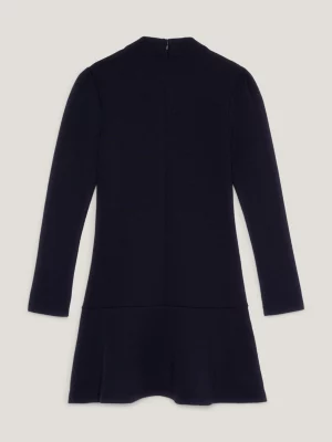 Vestido essencial de cintura baixa na altura do joelho