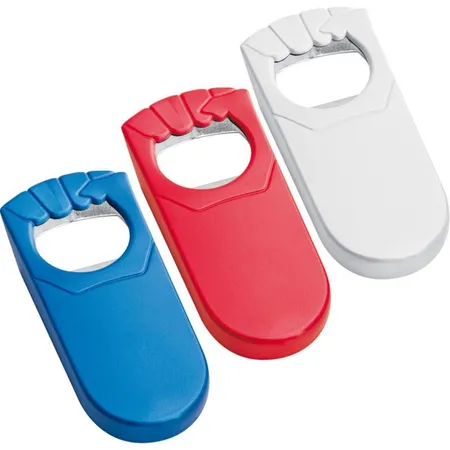 Macma Faust-Flaschenöffner, 3 Stück je 1x blau, rot und weiß