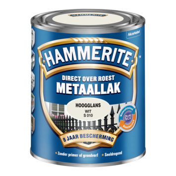 Hammerite Direct over Roest metaallak hoogglans wit 750 ml