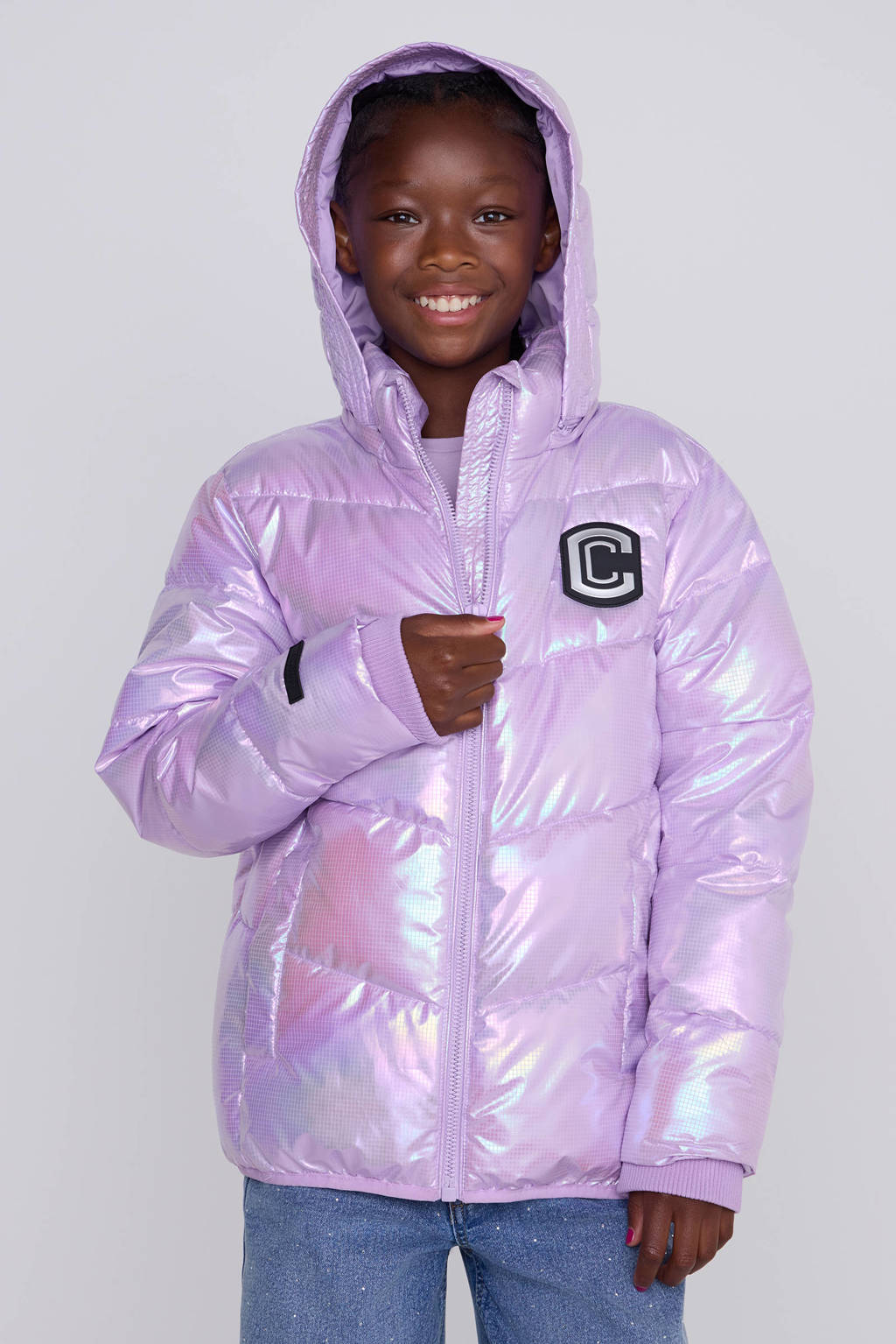 Coolcat Puffer Winterjas Juna Metallic Roze