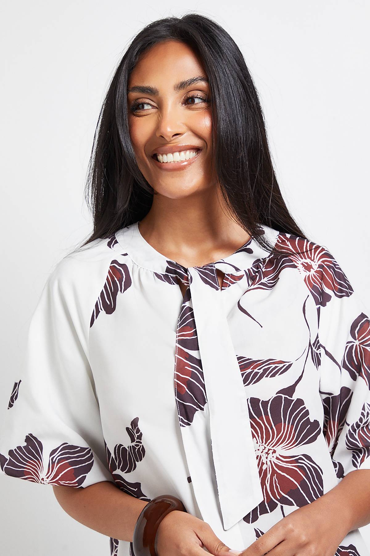 Wallis Robe Droite Florale Petite Taille