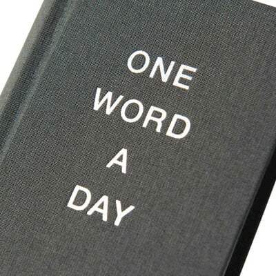Notizbuch One Word a Day, Grau
