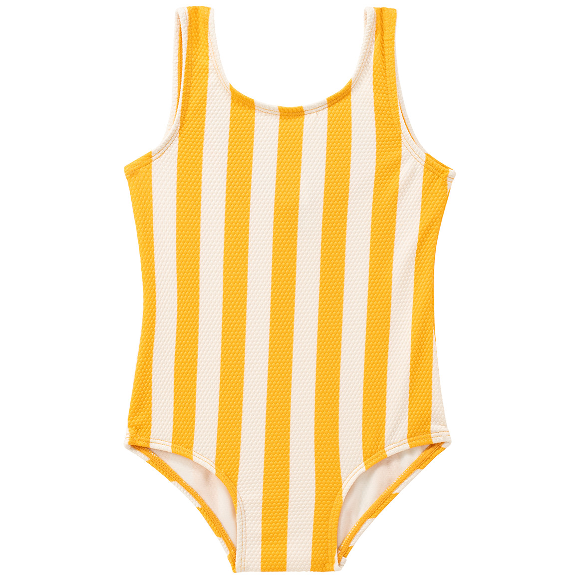 Famy Baby Badeanzug mit Wabenstruktur gelb / weiss
