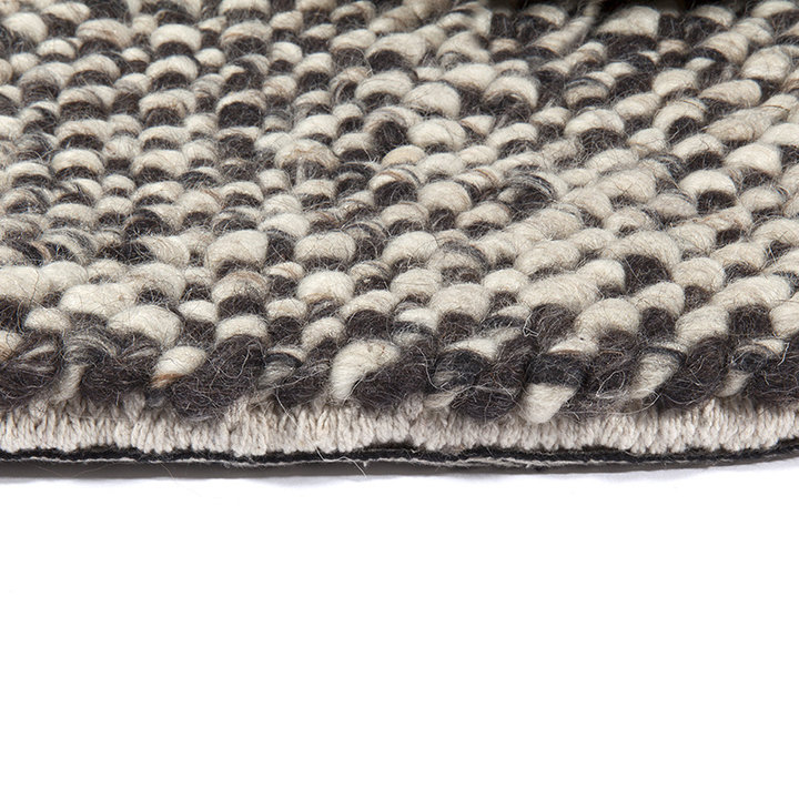 Wollen vloerkleed - Lorraine Donkerbruin/Creme | Warm