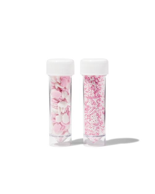 décoration pour gâteau comestible - vermicelles - fête bébé rose