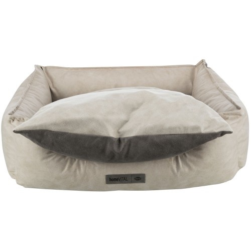 Cama quadrada cinza Trixie Home Vital Calito para cães.