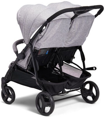 Beemoo Twin Shopper Søsken- & Tvillingvogn, Grey Mélange