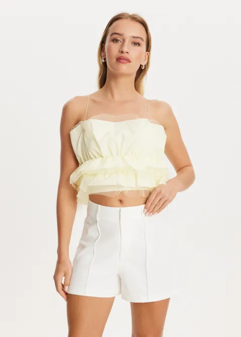 Top met volant details geel (GEE.L)