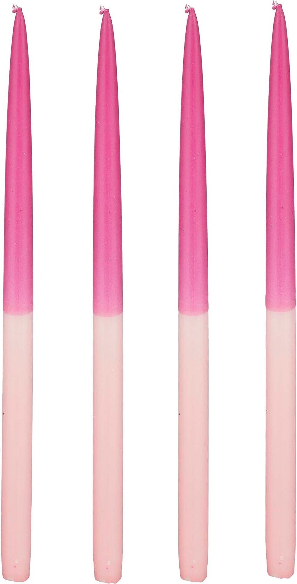 Mica Decorations dinerkaars Dip-dye donkerroze 8 uur D 1,4 H 28 cm 4 stuks