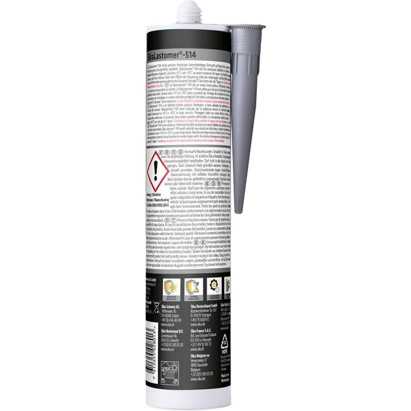SikaLastomer® 514 310ml - schwarz - abtupfbarer Butyl-Dichtstoff