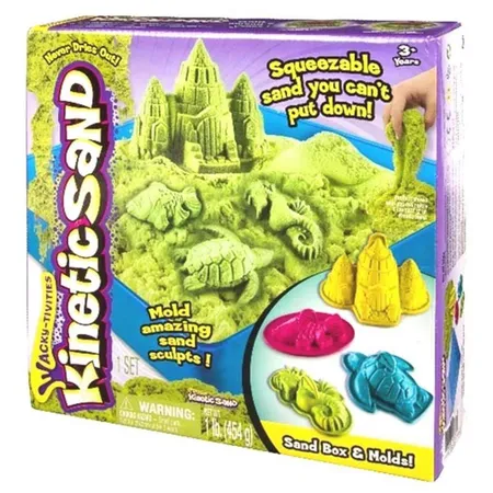 Spin Master Kinetic Sand Sand Box Set Grün, 454g