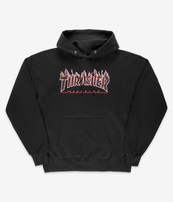 Thrasher Flame Hoodie (black red)