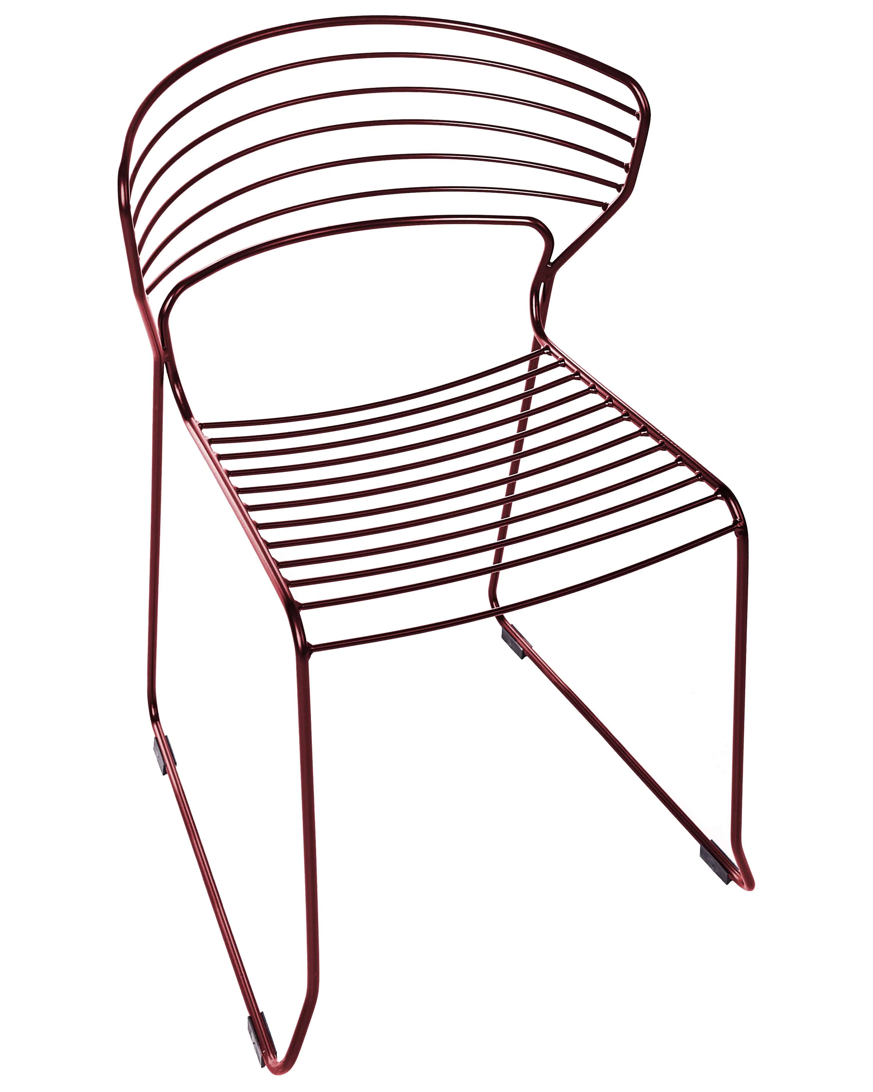 Set van 2 tuinstoelen PISTOIA Metaal Rood