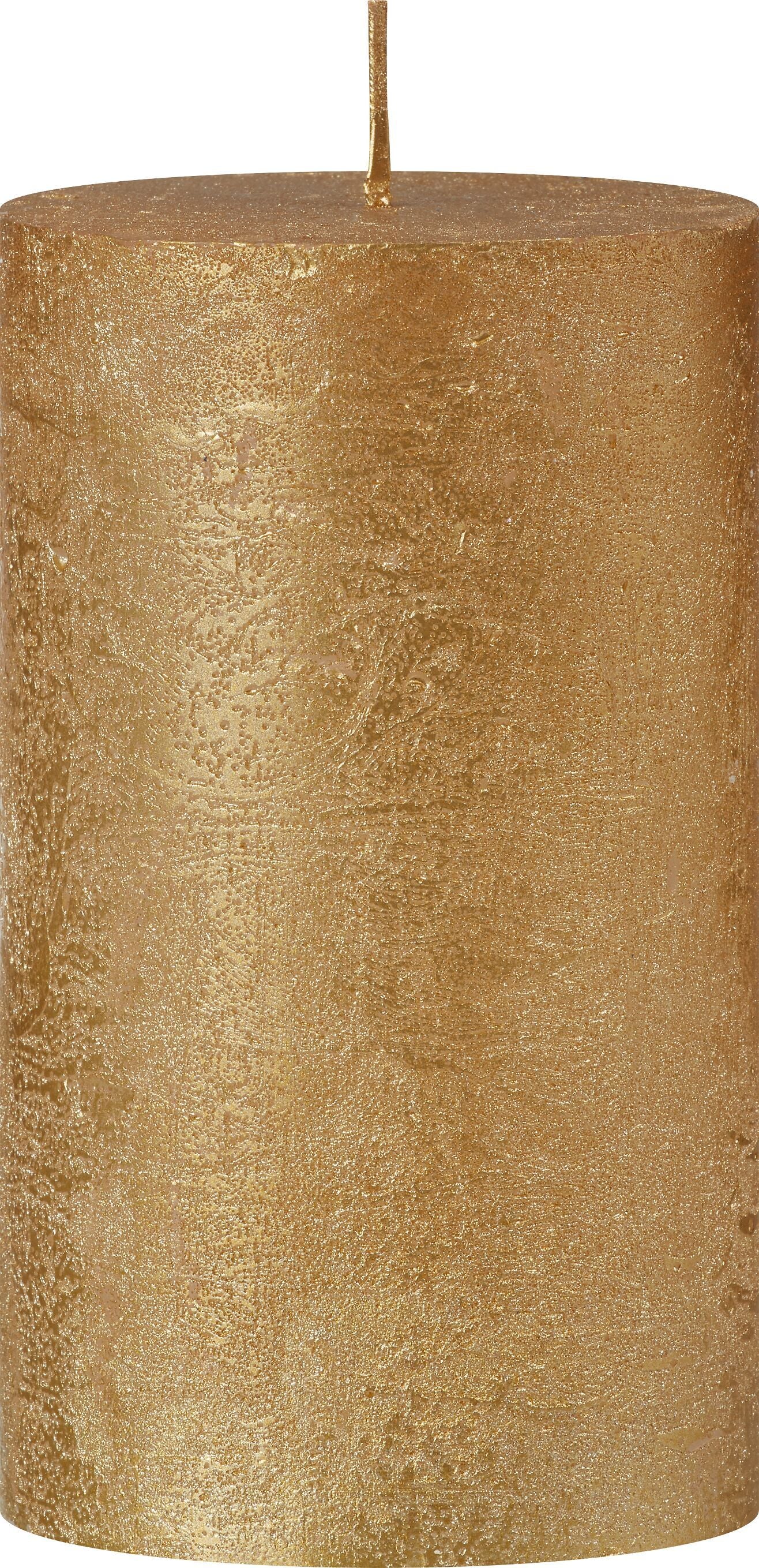 LOU Zylinderkerze - Gold / H: 12.0 cm x T: 7.0 cm