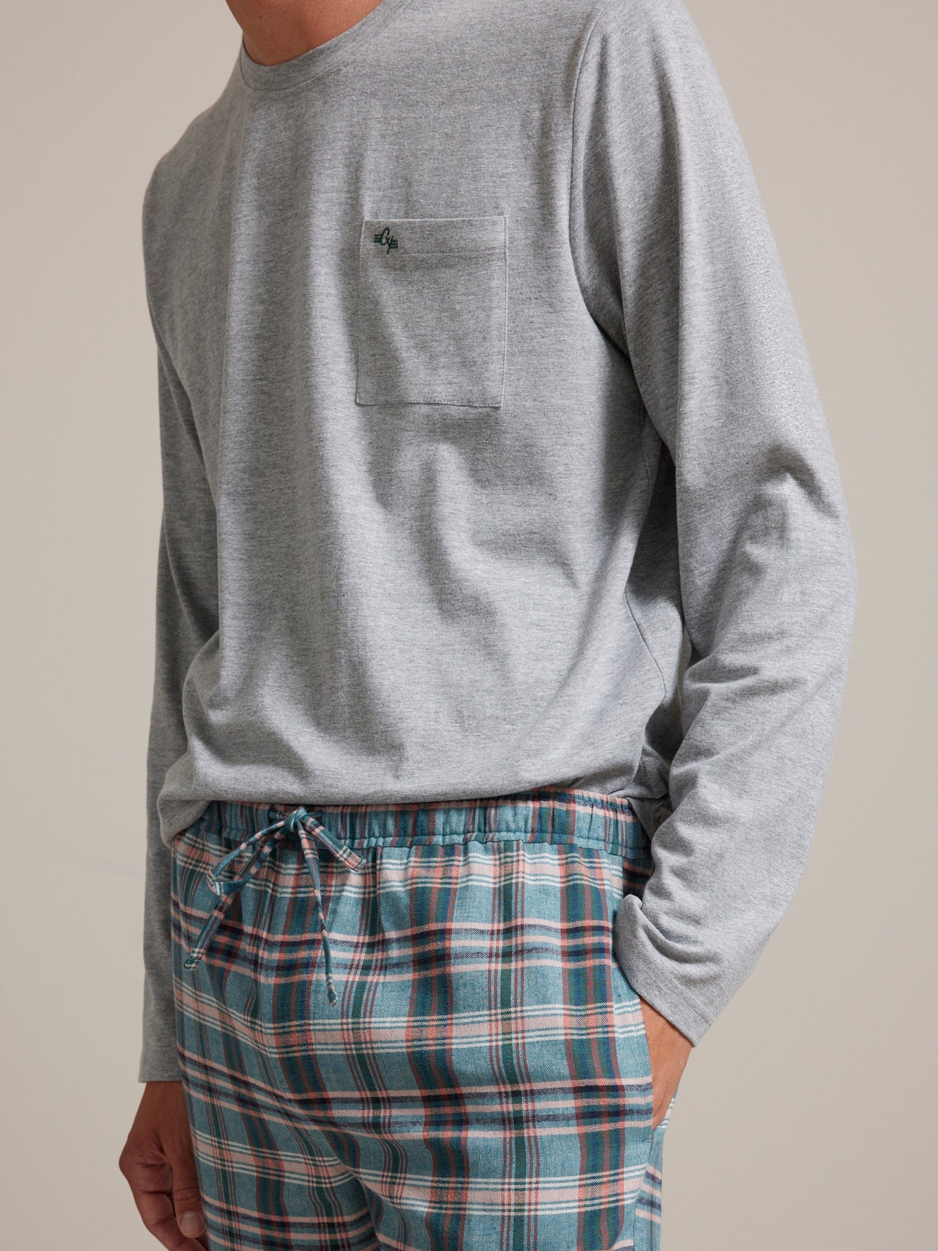 Pyjama bi-matière homme