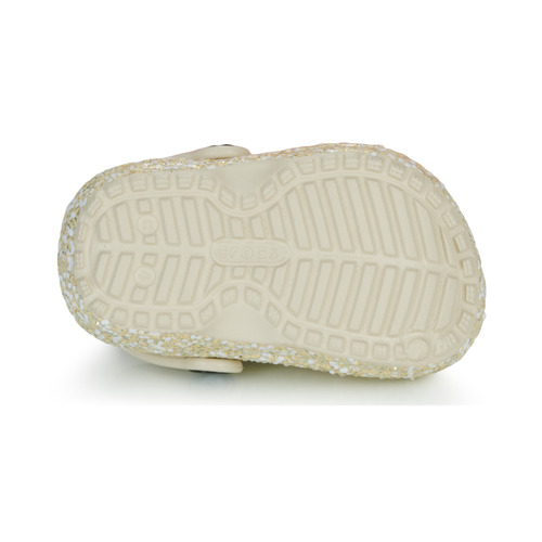 Crocs - Classic Lined Glitter Clog T - Beige / Doré