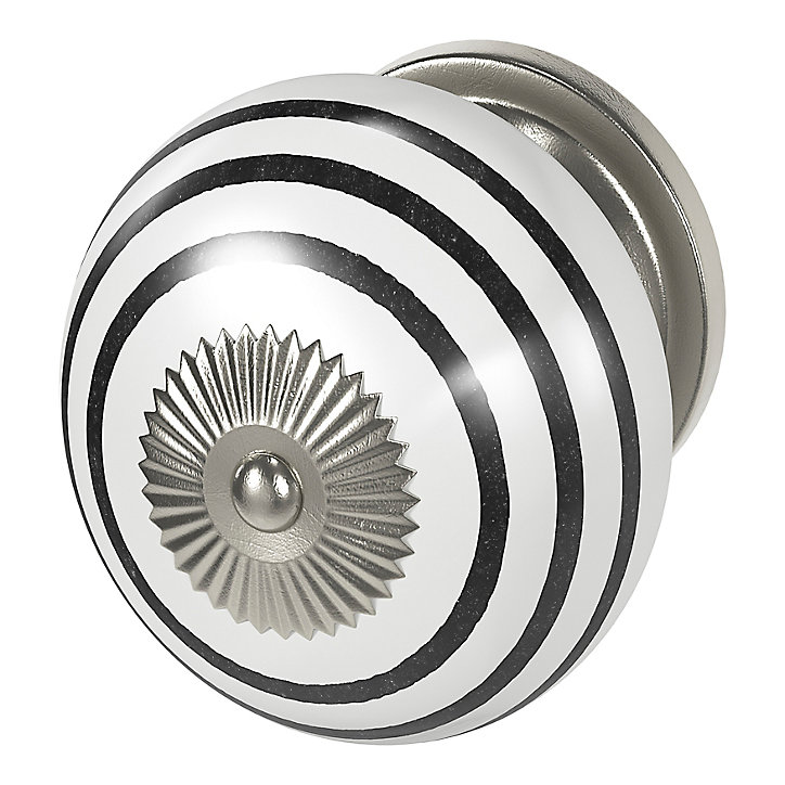 Bouton de meuble arrondi Vras blanc ⌀.40mm