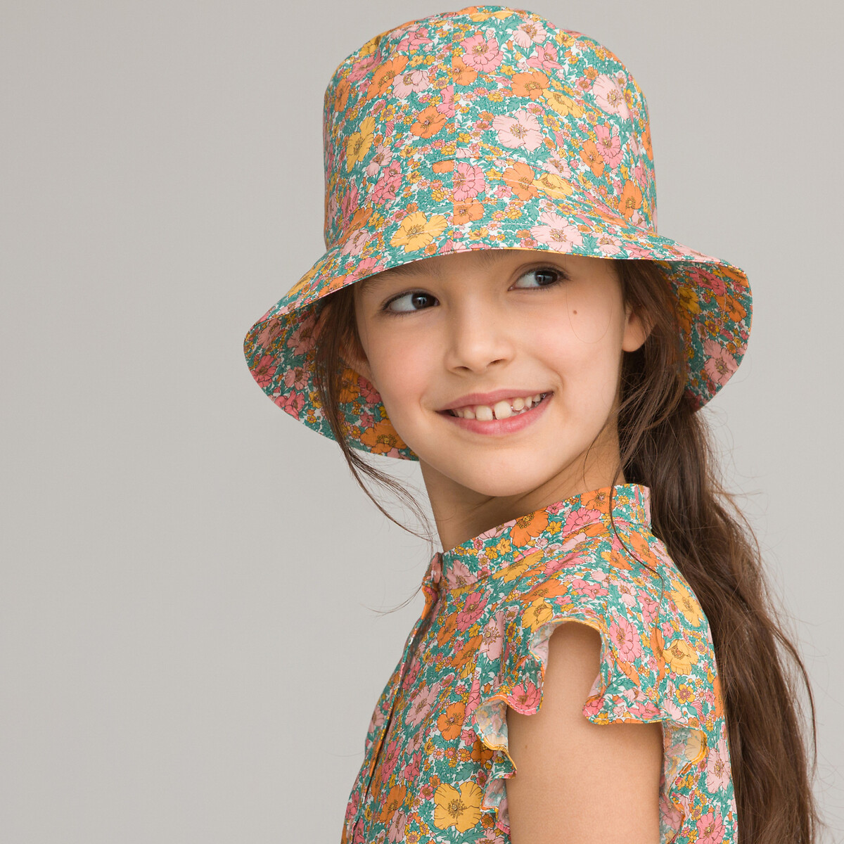COLEÇÃO LA REDOUTE<br>Chapéu bucket em tecido Liberty Fabrics