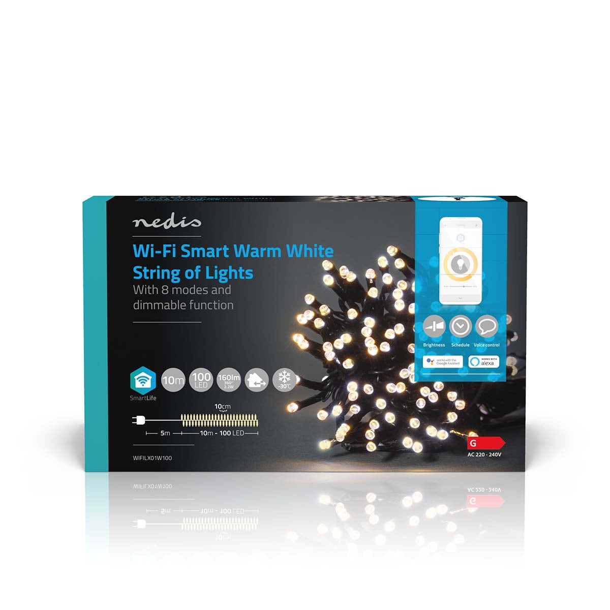 Nedis SmartLife Decoratieve LED lichtslang iOS/Android 10 meter 100 LED's